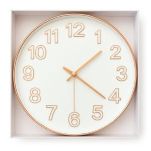 ساعة حائط دائرية روز جولد